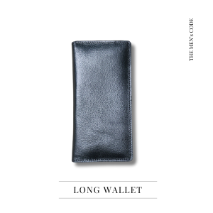 Black Leather Long Wallet For Men